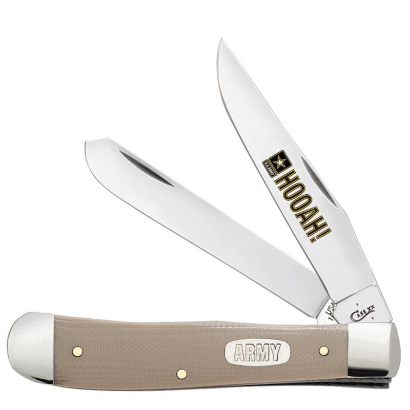 Case U.S. Army Smooth Tan G-10 Trapper