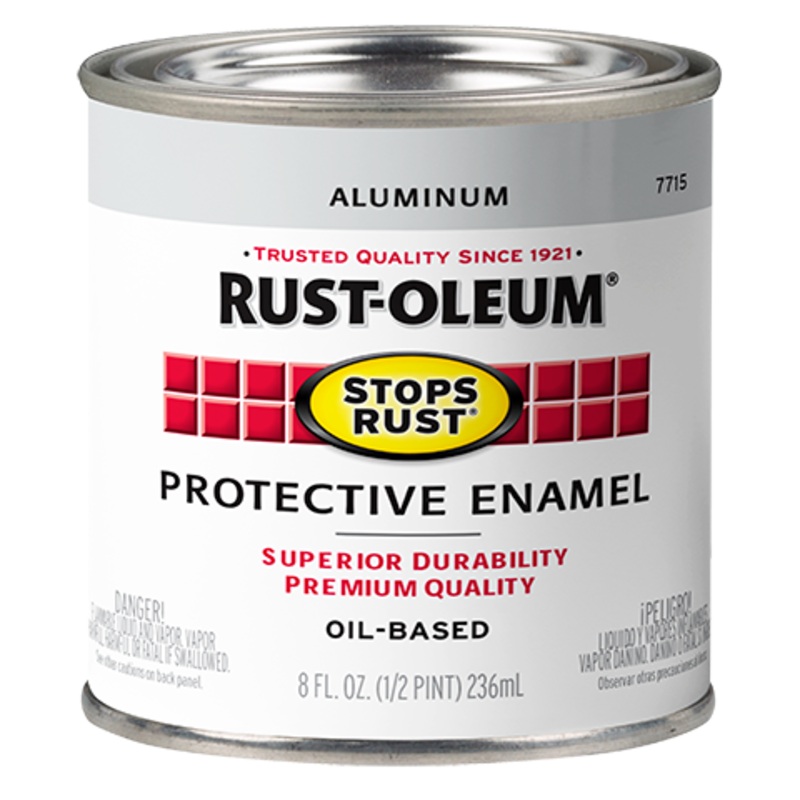 Rust-Oleum Protective Enamel Brush-On Paint Gloss Aluminum
