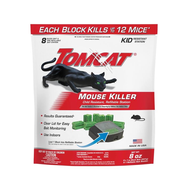 Tomcat Mouse Killer Child Resistant, Refillable Station