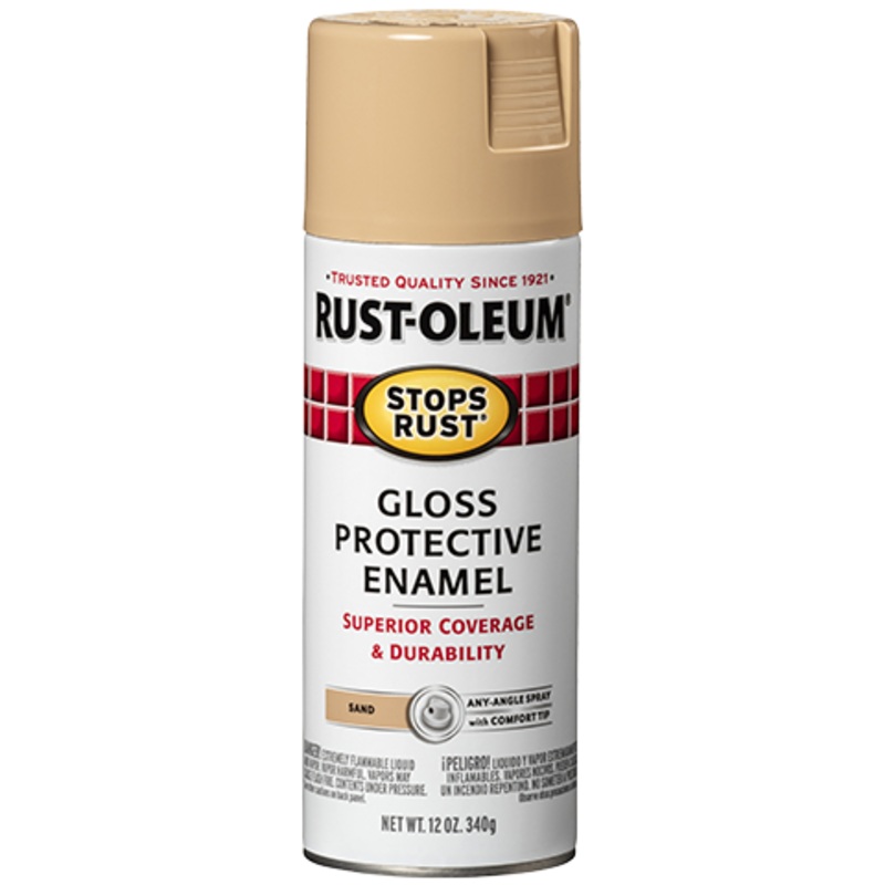 Rust-Oleum Protective Enamel Spray Paint Gloss Sand