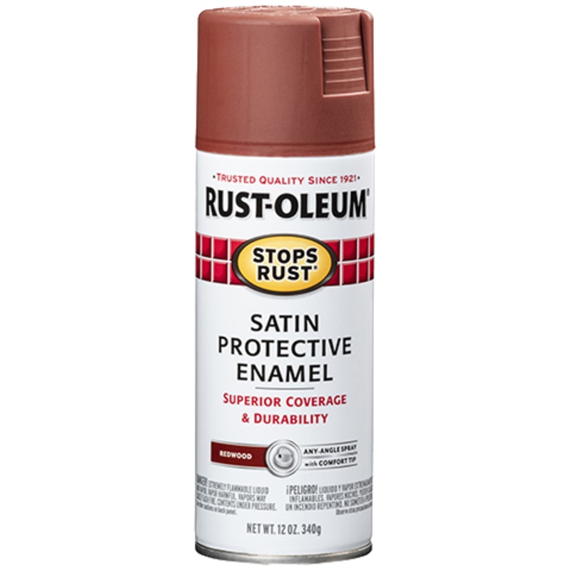Rust-Oleum Protective Enamel Spray Paint Satin Redwood