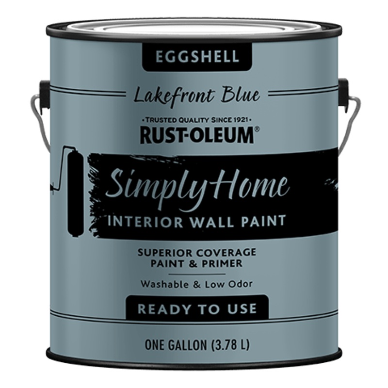 Rust-Oleum Simply Home Interior Wall Paint  Eggshell Lakefront Blue