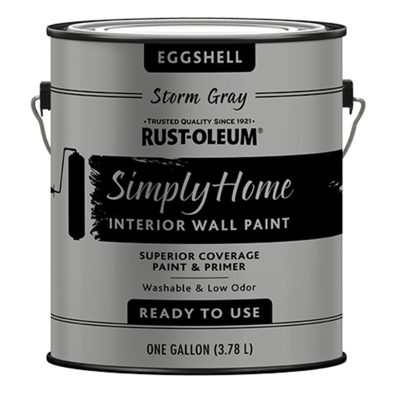 Rust-Oleum Simply Home Interior Wall Paint  Eggshell Storm Gray