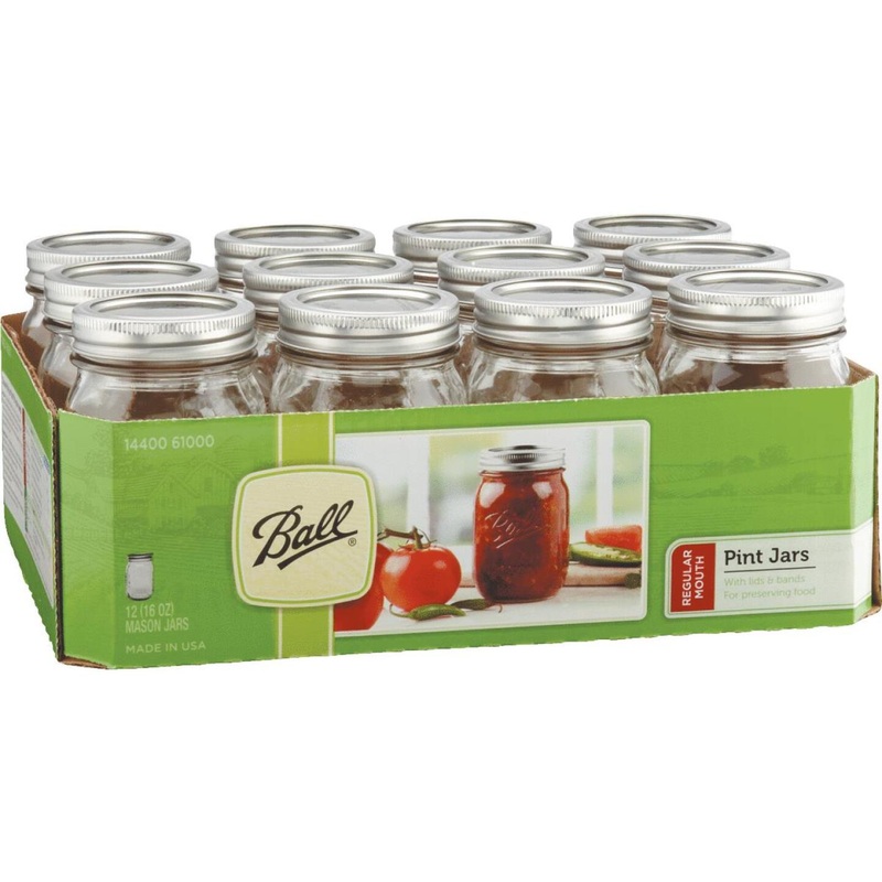 Ball 1 Pint Regular Mouth Mason Canning Jar (12-Count)