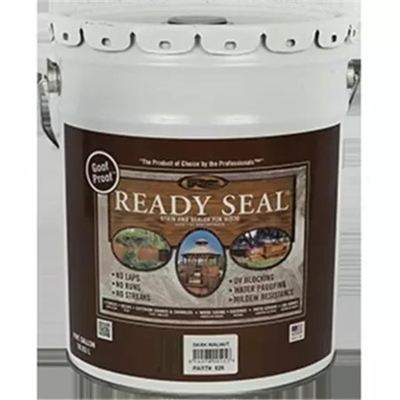 Ready Seal Exterior Wood Stain and Sealer – Dark Walnut , 5 Gallon (5 Gallon, Dark Walnut)