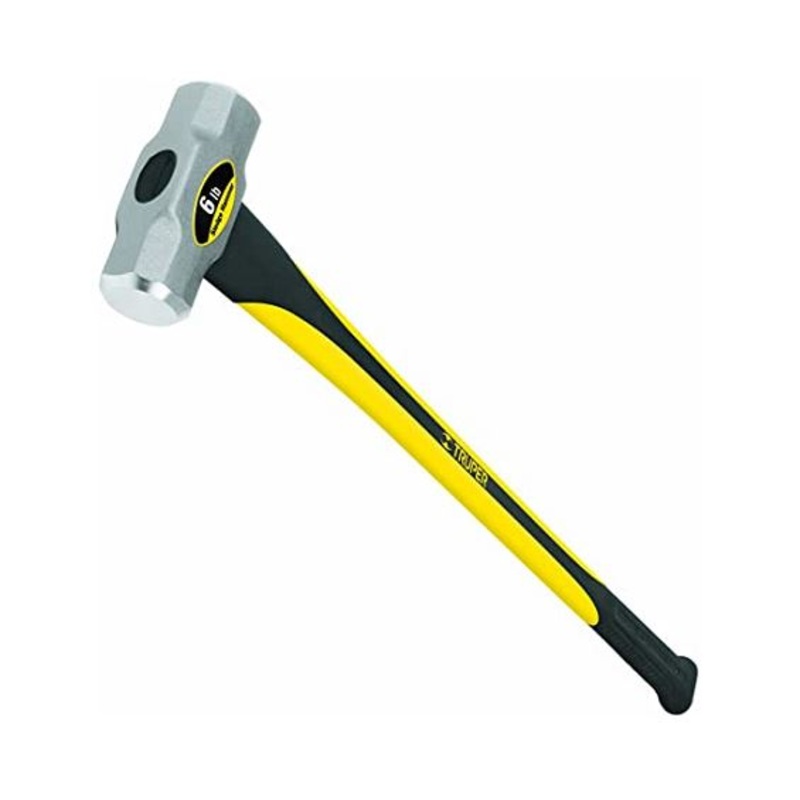 Truper 6 Lb Sledge Hammer Fiberglass Handle with Rubber Grip