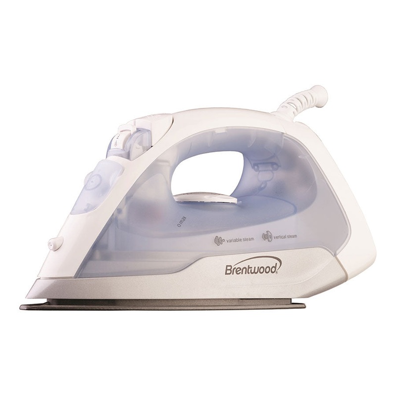 Brentwood MPI-52 Non-Stick Steam Iron, White
