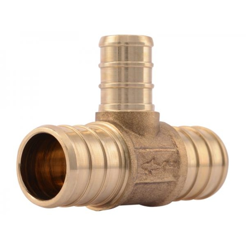 Sharkbite Brass Crimp Reducing Tee 3/4 in. x 3/4 in. x 1/2 in.