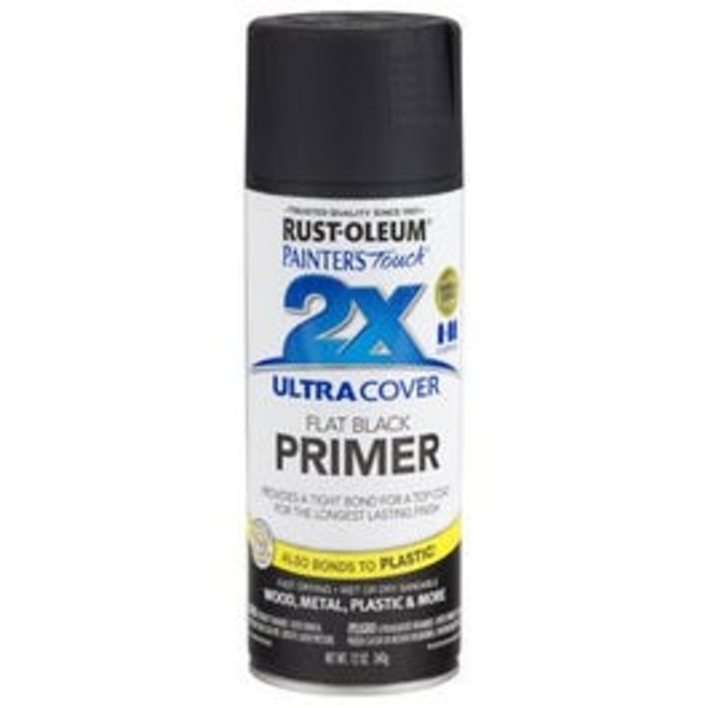 Painter’s Touch 2X Spray Primer, Flat Black, 12-oz.