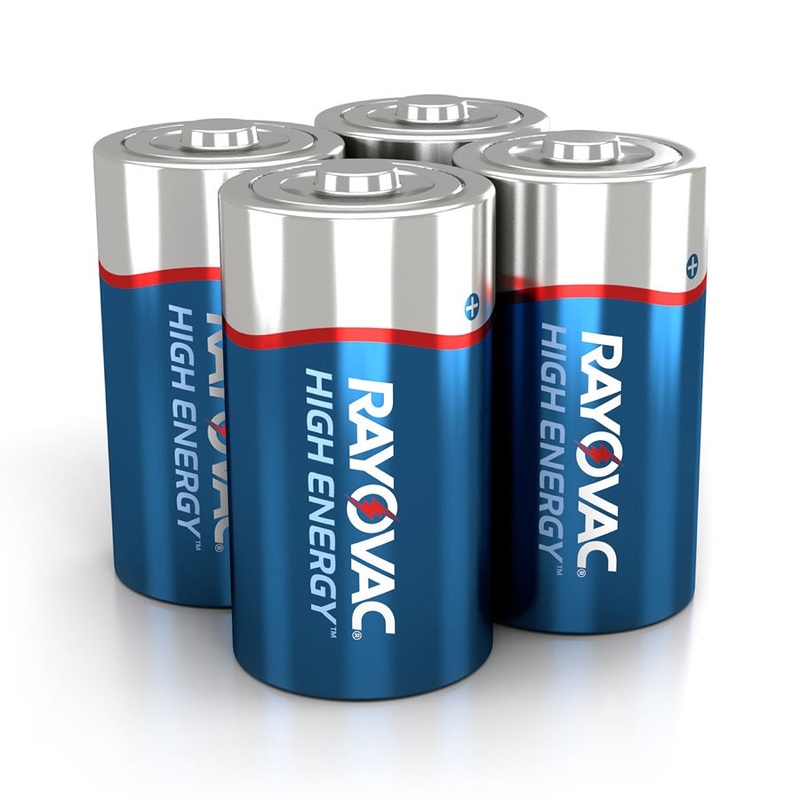 Rayovac D HIGH ENERGY Alkaline Batteries 4 Pack