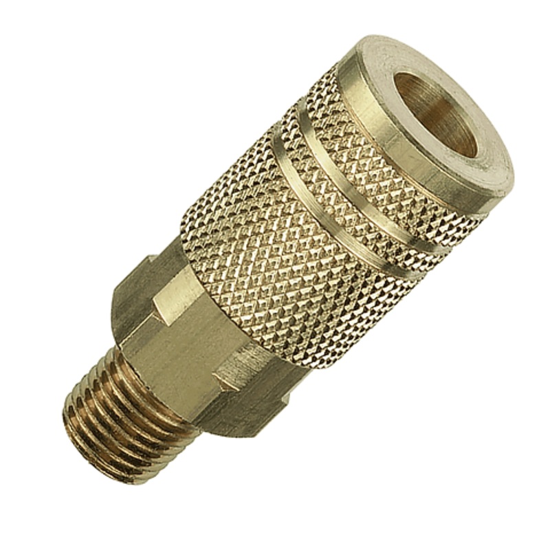 Tru-flate 1/4 I/M Design x 1/4 MNPT Brass Coupler