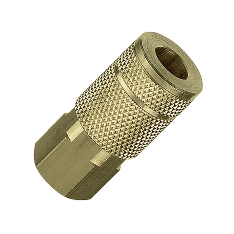 Tru-flate 1/4 T Design x 1/4 FNPT Brass Coupler