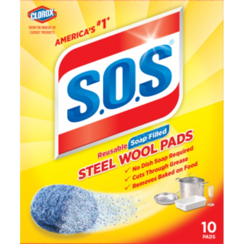 Clorox  S.O.S Steel Wool Pads 10 Count