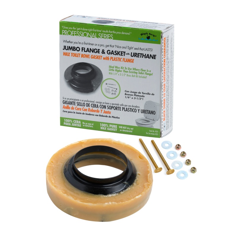 Black Swan’s Jumbo Flange & Gasket with Urethane and Brass Bolt Kit 1/4 x 3-1/2