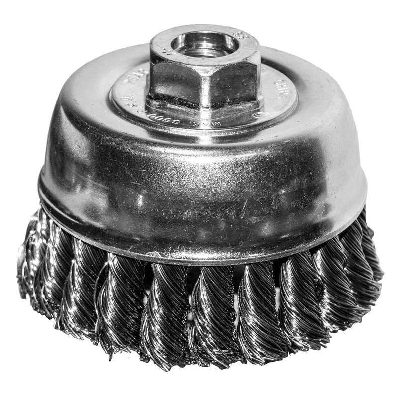 Century Drill And Tool 2-3/4 Knotted Wire Cup Brush 5/8-11 Arbor