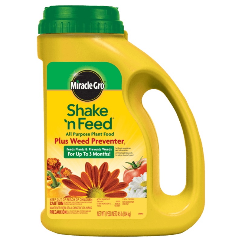 Miracle-Gro Shake ‘N Feed All Purpose Plant Food Plus Weed Preventer