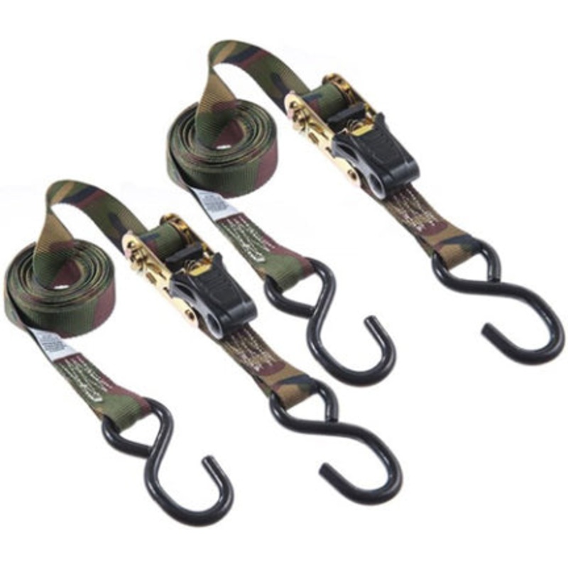 TIE DOWN 12FT CAMO RATCHET 2PK