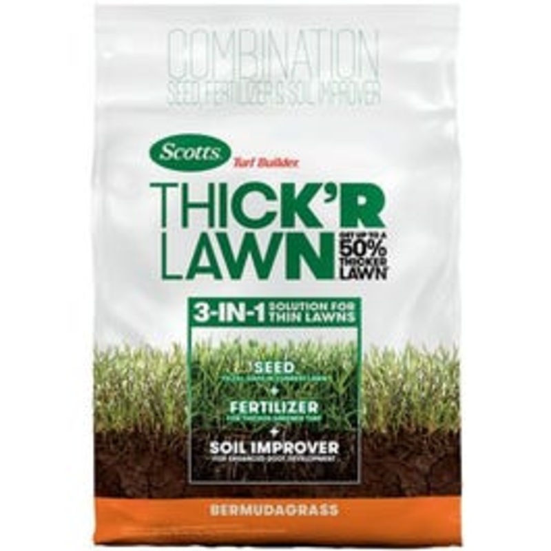 Turf Builder Thick ‘R Lawn Bermuda Grass Seed & Fertilizer, 12-Lbs.