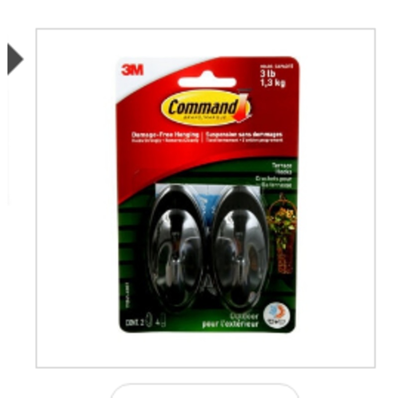3M Command Outdoor Terrace Hooks