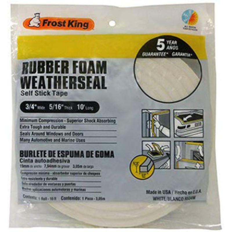 TAP FOAM 10 FT X 3/4 IN X 5/16 WT