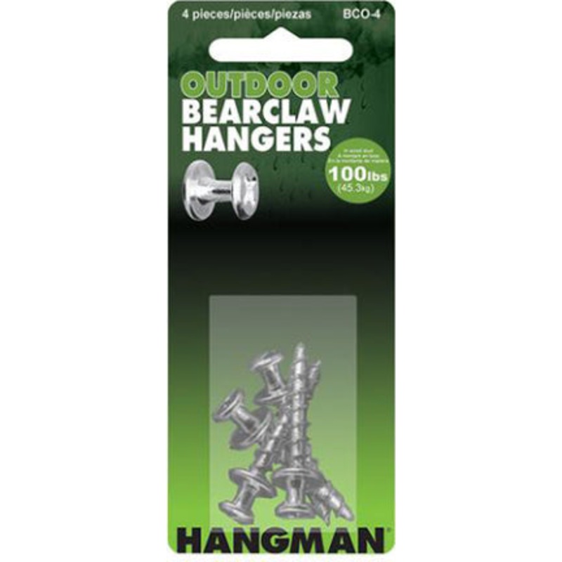 OUTDOOR BEARCLAW HANGER 4PK