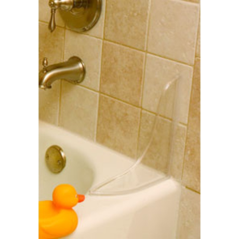 Plumb Pak Tidee Tubb 11 In. H. x 9-1/4 In. L. White Shower Splash Guard