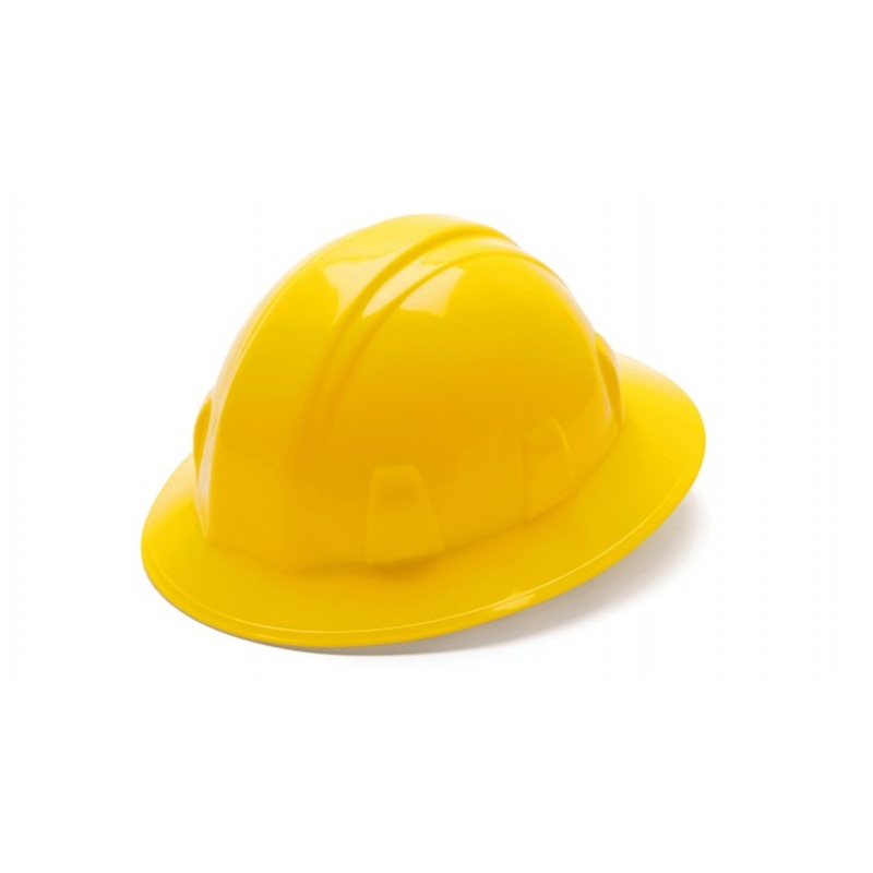 Pyramex Sl Series Full Brim Hard Hat Yellow Full Brim Style 4-Point Ratchet
