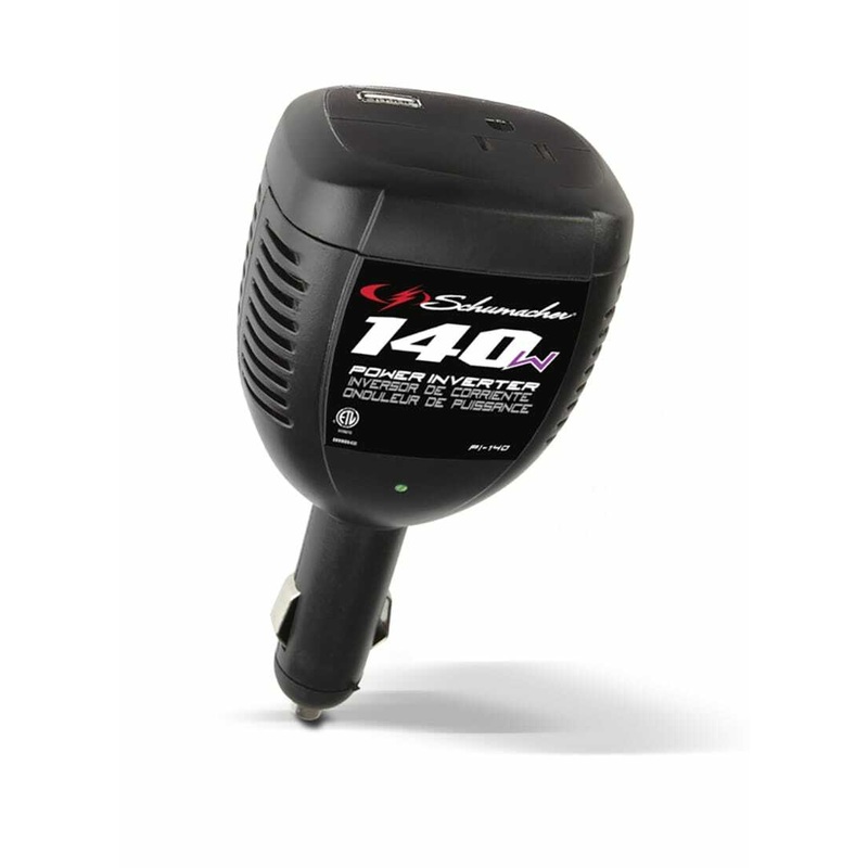 Schumacher Electric 140 Watt Analog Power Inverter with ACandUSBPowerPorts