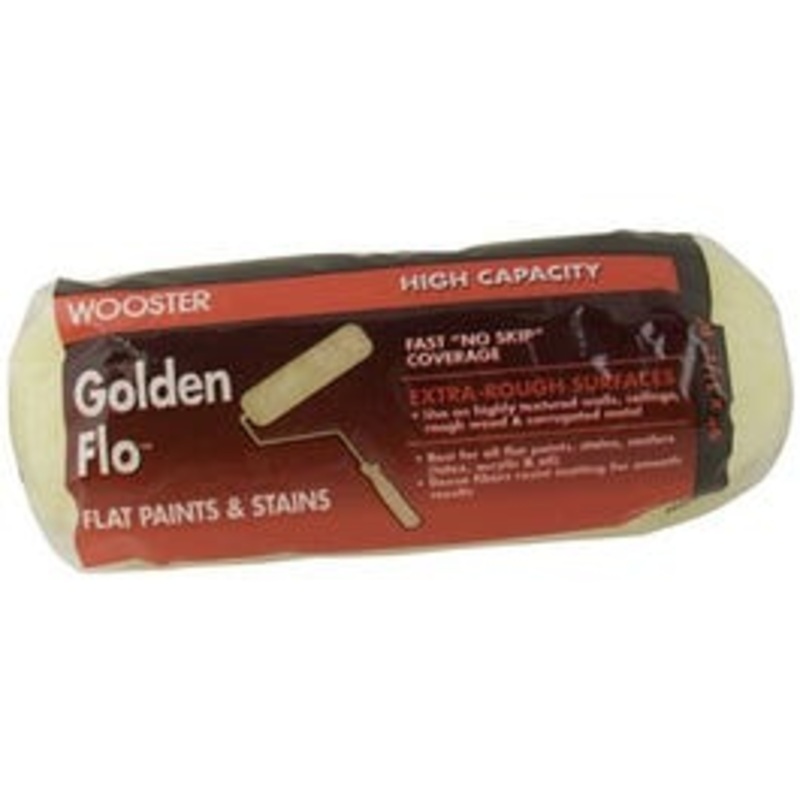 Paint Roller Cover, Golden Flo, Yellow Knit, 9-In.x 1.25-In.