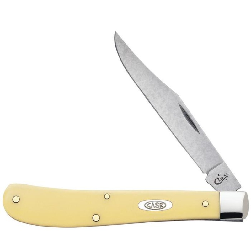 Case Yellow Synthetic Chrome Vanadium Slimline Trapper