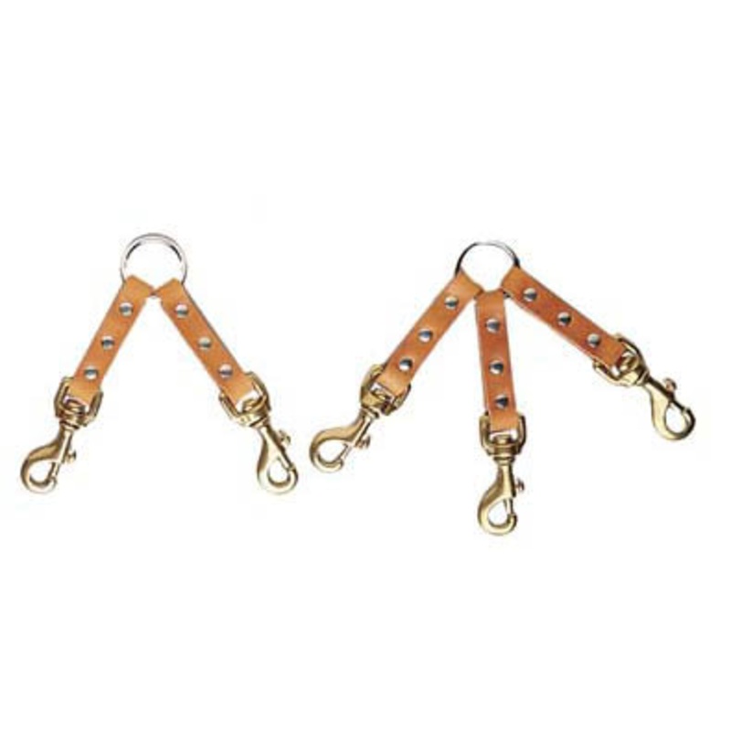 Leather Brothers Omnipet 3 X 3 Dog Bully Leather Lead Coupler, Small 145-BT