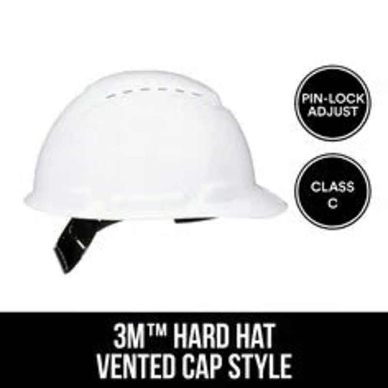 3M Hard Hat Vented Cap Style with Pin-Lock Adjustment