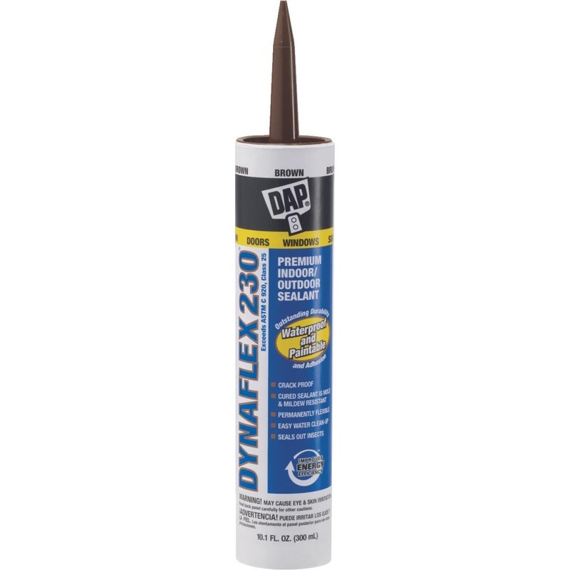 DAP DYNAFLEX 230 10.1 Oz. 100% Waterproof Window, Door, Siding & Trim Elastomeric Sealant, Brown