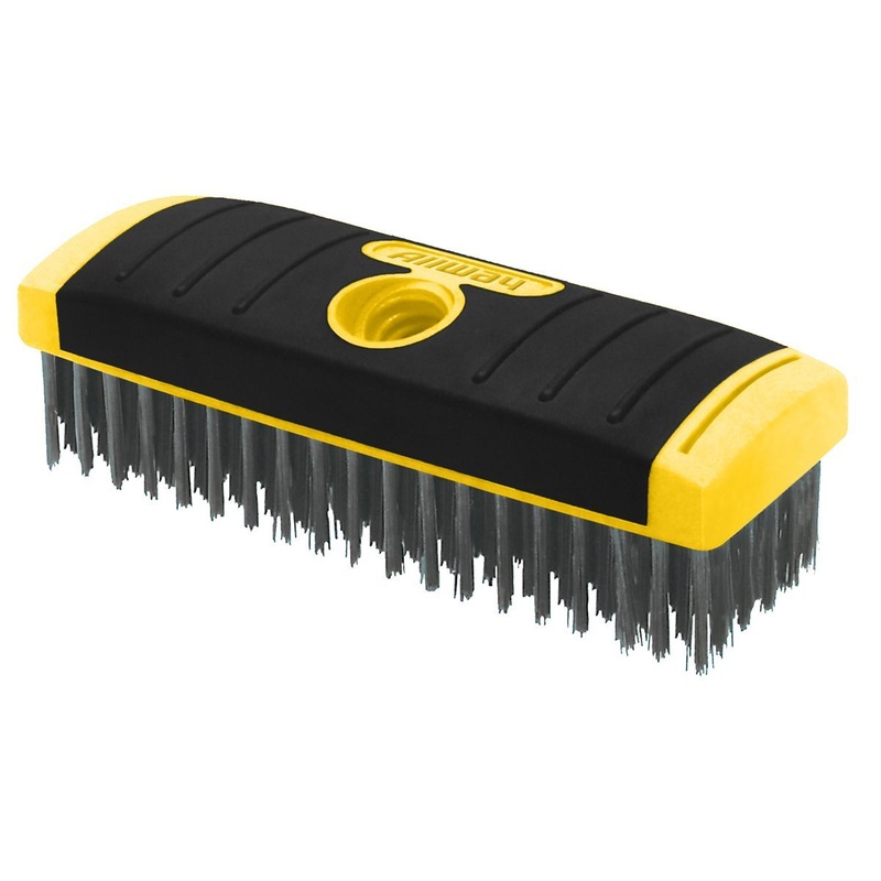 Allway 619 SG Carbon Steel Wire Brush- Scrub Brush Block, Labelled