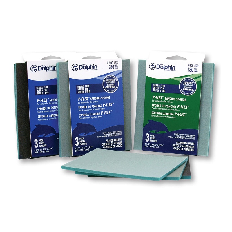Blue Dolphin P-FLEX Sanding Pads 180 Grit 5-1/2 x 4-1/2