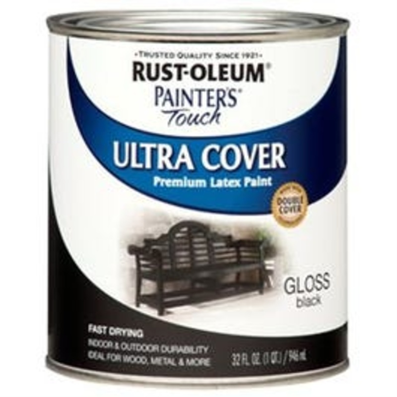 Painter’s Touch Gloss Premium Latex Paint, Black, 1-Qt.