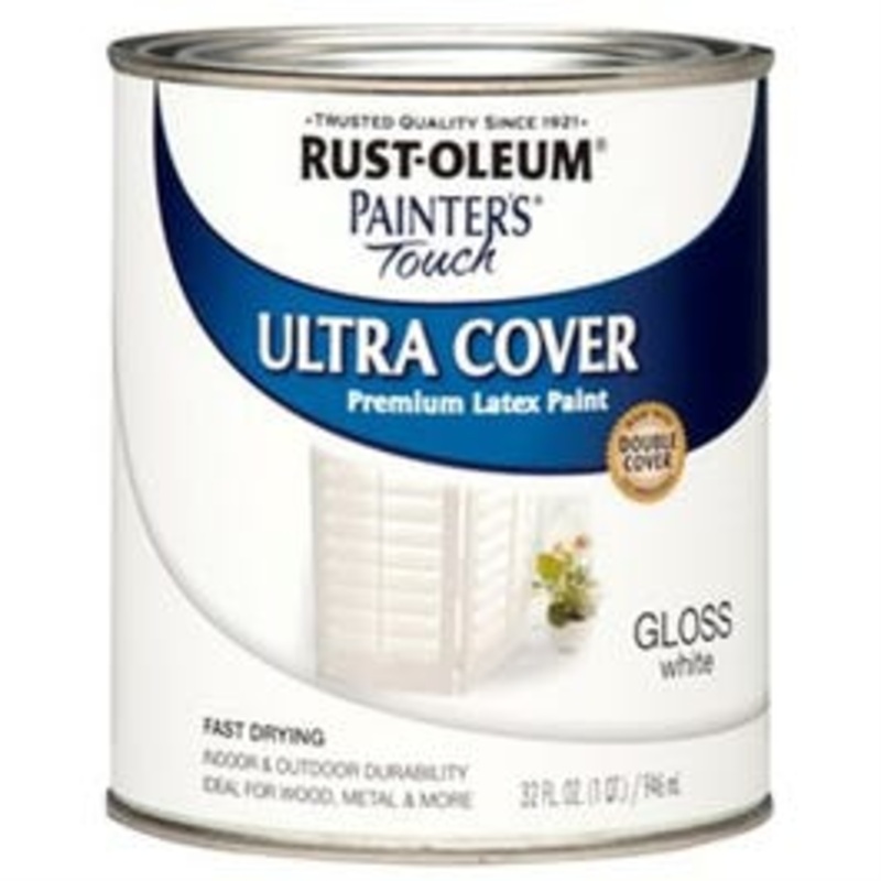 Painter’s Touch Gloss Premium Latex Paint, White, 1-Qt.
