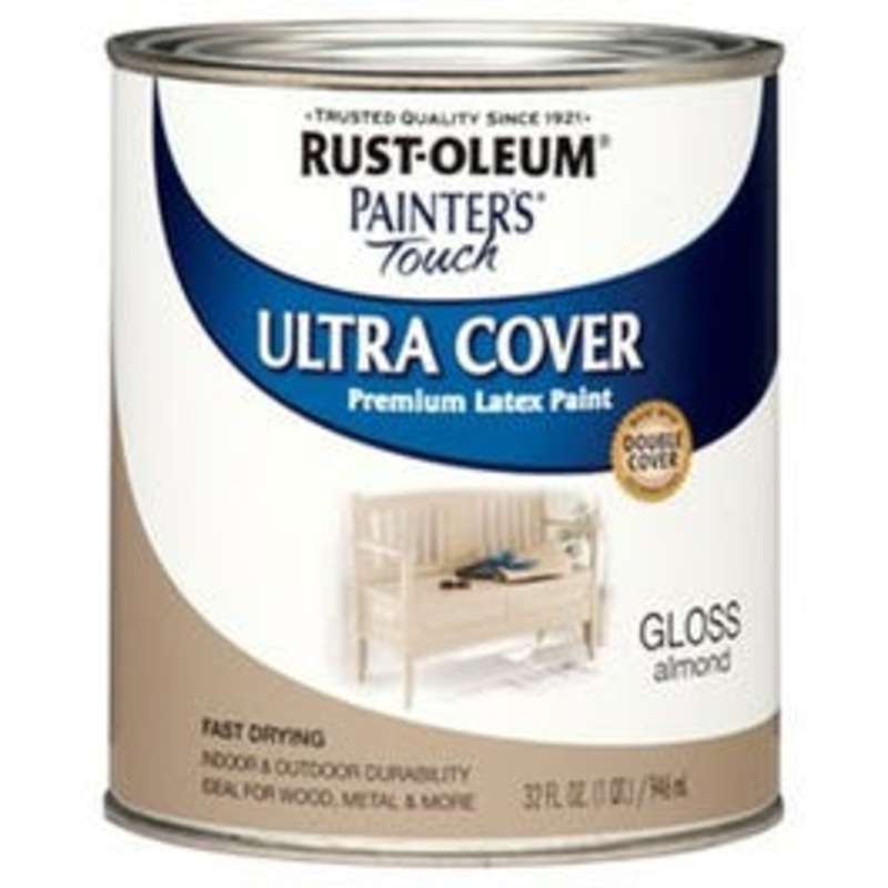 Painter’s Touch Ultra Cover Latex Paint, Almond Gloss, Qt.