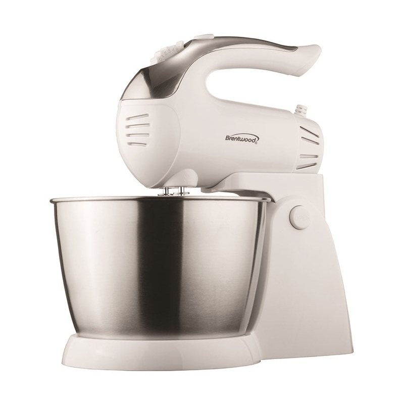 Brentwood SM-1152 5-Speed + Turbo Stand Mixer, White