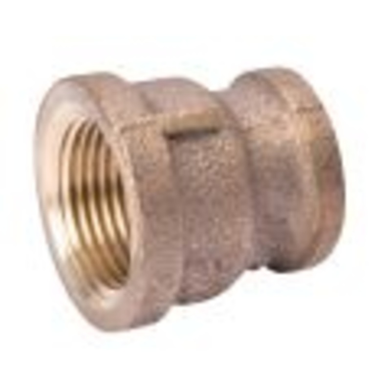 B & K Industries Reducing Coupling 125# Red Brass Threaded Fittings 1/4in x 1/8in