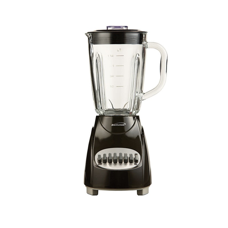 Brentwood JB-920B 12-Speed + Pulse Blender with Glass Jar, Black