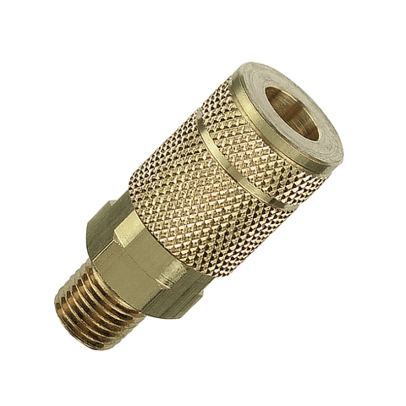 Tru-flate 1/4 T Design x 1/4 MNPT Brass Coupler