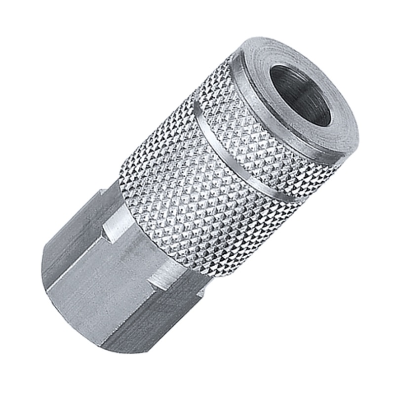 Tru-flate  3/8 T Design x 1/4 FNPT Steel Coupler