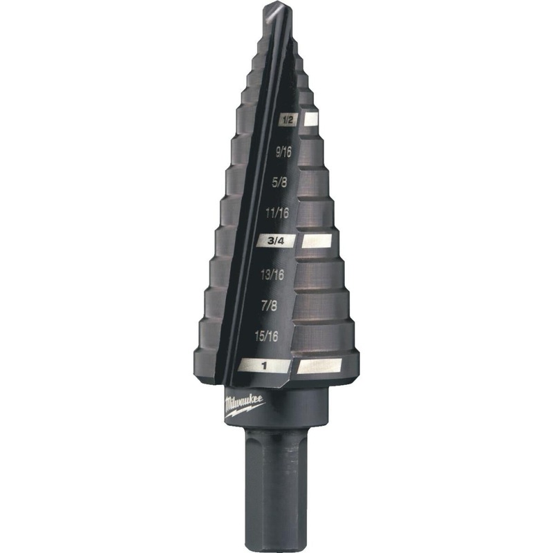 Milwaukee 1/2 In. – 1 In. #8 Step Drill Bit, 9 Steps