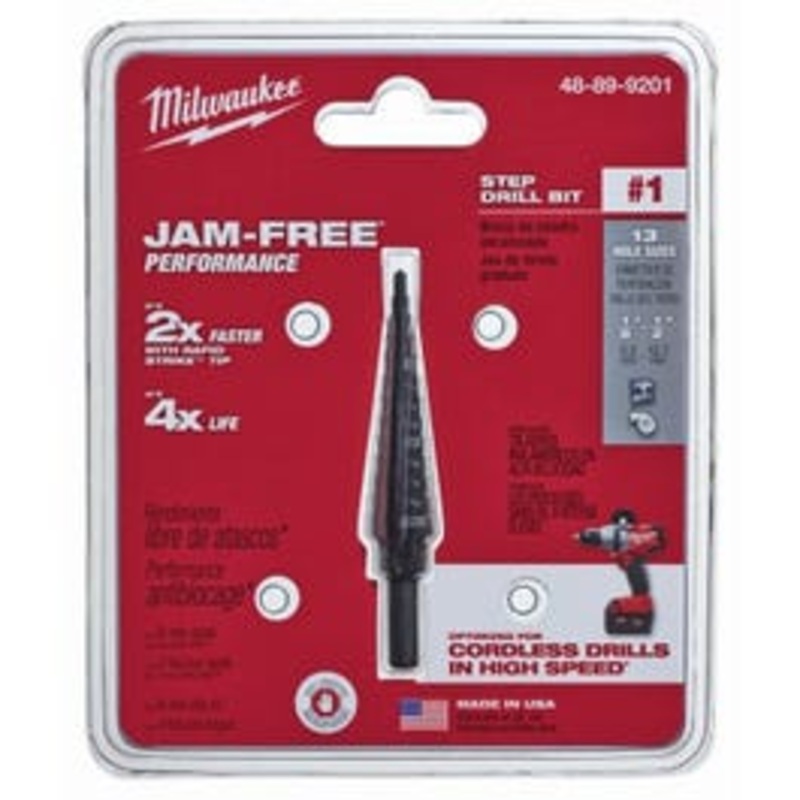 #1 Step Drill Bit, 1/8 – 1/2-In.