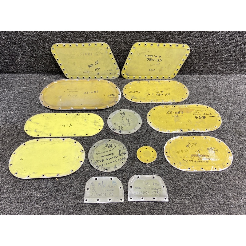 Lear Jet 55 Wing, Fuselage Inspection Panel Set
