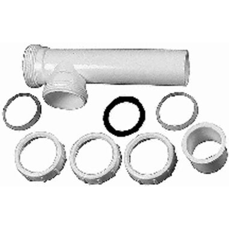 BAFFLE TEE  1-1/2 WHITE