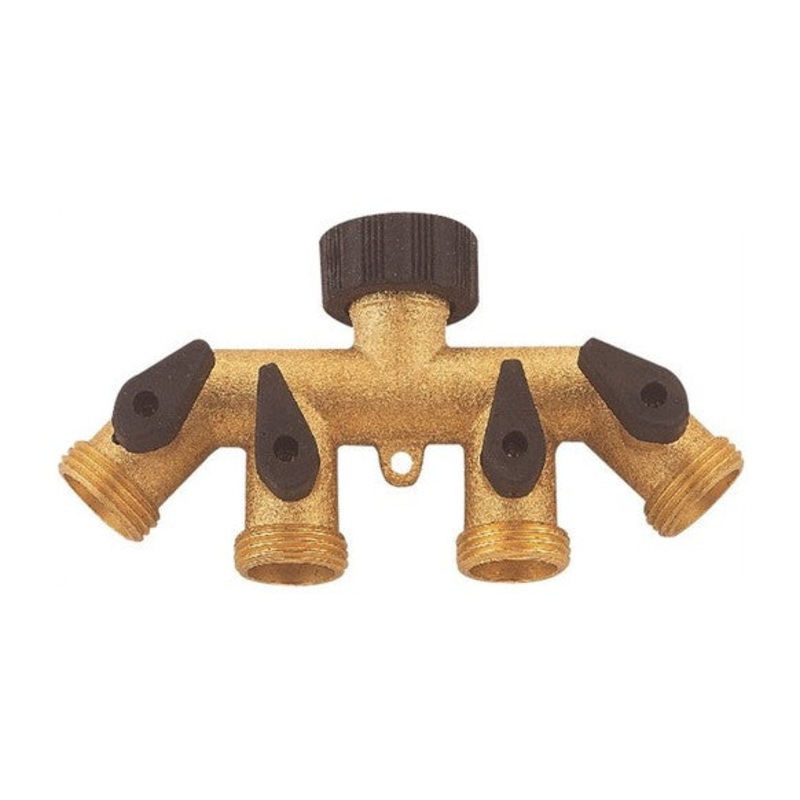 Landscapers Select Brass 4-Way Faucet Manifold