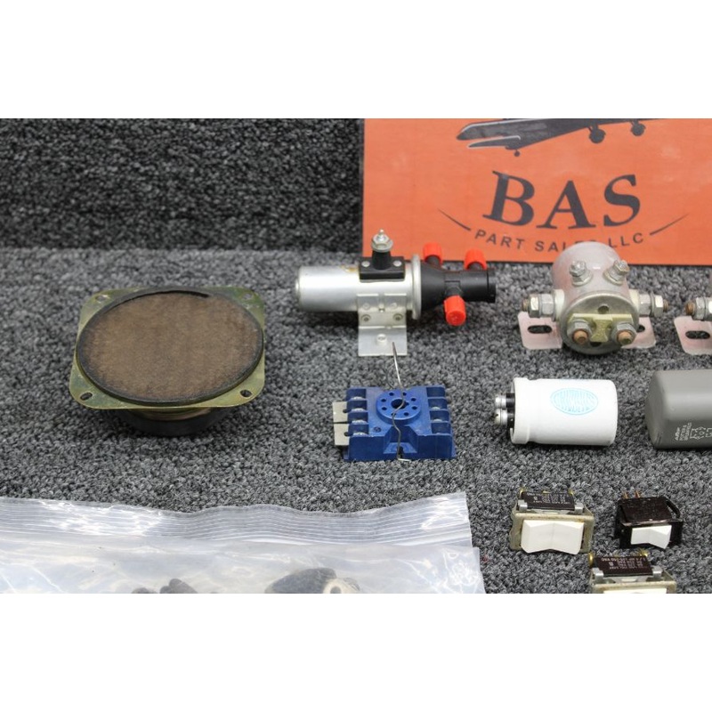 Mooney M20J Goodie Bag with Solenoids, Placards, Pitot Cover, Hardware, etc