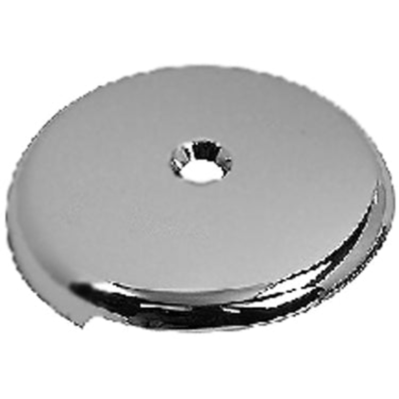 PLATE OVERFLOW 1 HOLE CHROME